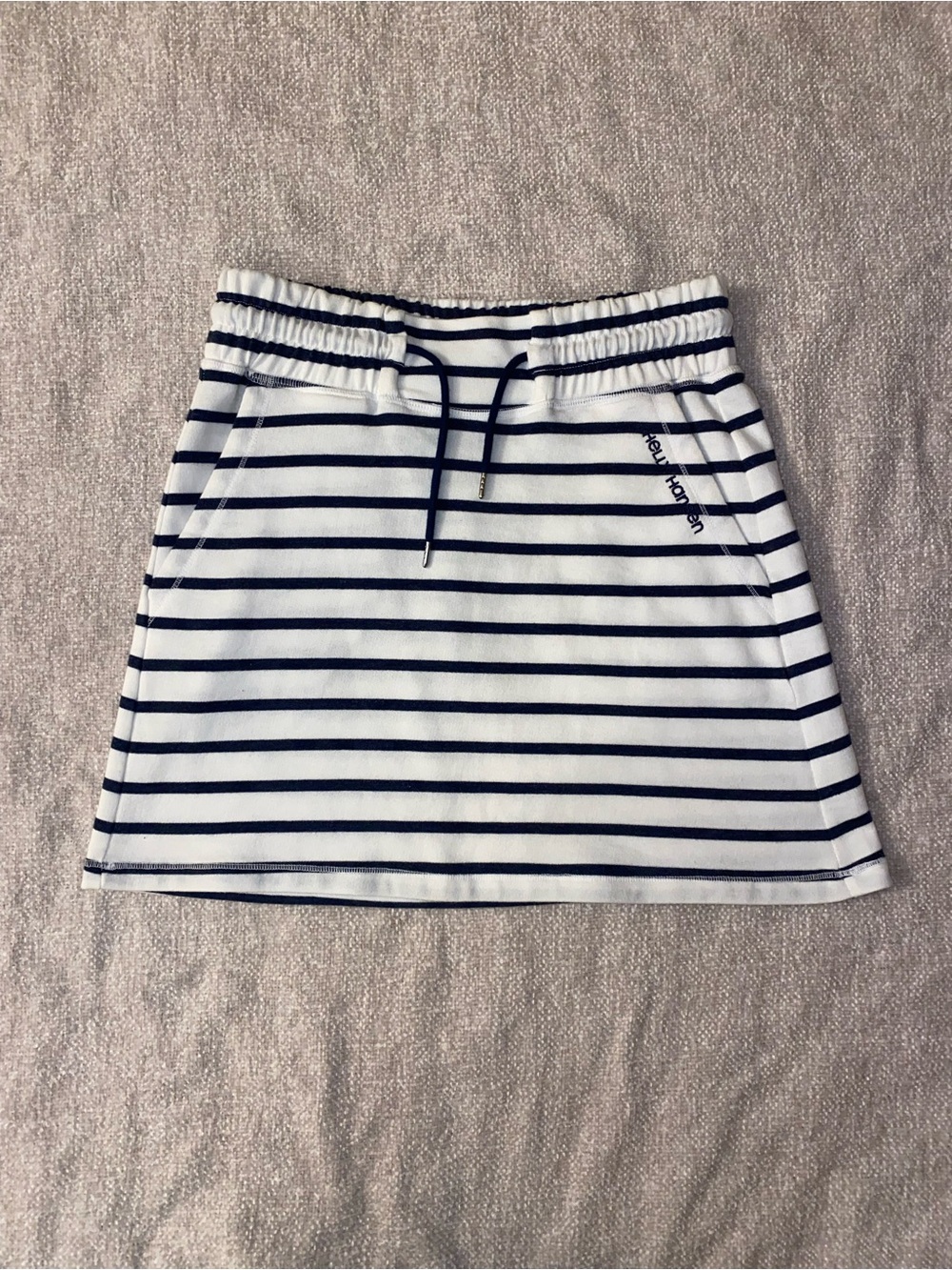 Helly Hansen Naiad Striped Jersey Mini Skirt Drawstring Pockets - XS